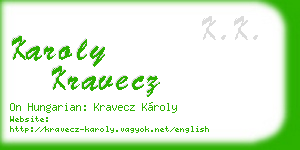 karoly kravecz business card