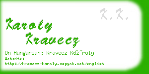 karoly kravecz business card